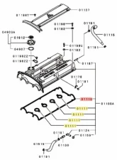 MAPerformance OEM Valve Cover Gaskets Set Mitsubishi Evolution 9 2006                                     - MAP MAP-MIT9VCGK - Image 2