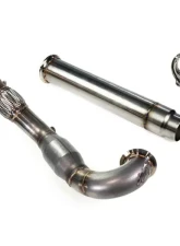 MAPerformance Stage 2 Package Catted Polished Downpipe w/ Intake Heat Shield Volkswagen MK7 GTI 2015-2018                                     - MAP VWMK7-DPC-AI+HS - Image 5