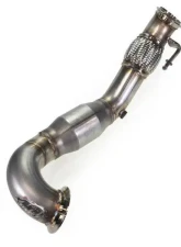 MAPerformance Catted Resonated Downpipe Polished Volkswagen Golf TSI/GTI Mk7/Mk7.5 2015-2021                                     - MAP VWMK7-DPC-RES - Image 3
