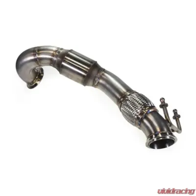 MAPerformance Catted Resonated Downpipe Polished Volkswagen Golf TSI/GTI Mk7/Mk7.5 2015-2021 - MAP VWMK7-DPC-RES