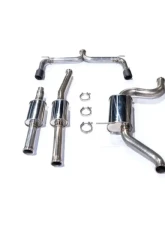 MAPerformance Catback Exhaust OEM/Stock Downpipe Carbon Fiber Tips Volkswagen MK7 GTI 2018-2021                                     - MAP VWMK7-GTI-CBE-OEM-18+-CF - Image 3