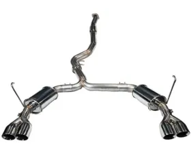 MAPerformance MT Performance Package Stage 2 Upgrade Kit Muffler Delete-Blue Burnt Tips Raw Stainless Air Intake Subaru WRX 2015-2020