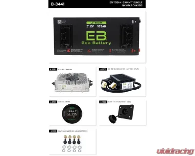 Nivel Eco Battery Skinny Bundle Navitas Chassis 51v 105ah - B-3441