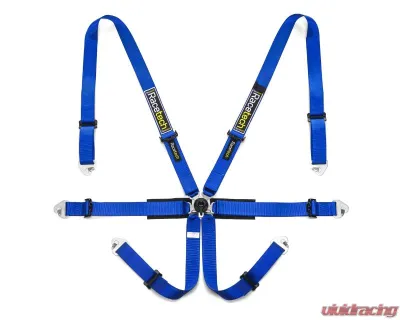 RaceTech  USA Harness Pro International 6 PT 2"/2"/2" FHR Only MIAMI BLUE (Pull up adjusters on laps) SWAP - RTPRINT-9