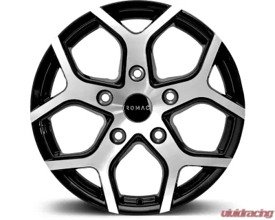 ROMAC Cobra Wheel 16x6.5 5x120 50mm Black | Polish - RMCOB F6614BMF