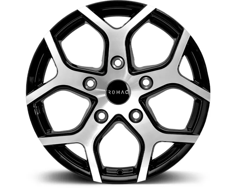 ROMAC Cobra Wheel 16x6.5 5x130 50mm Black | Polish - RMCOB F6674BMF