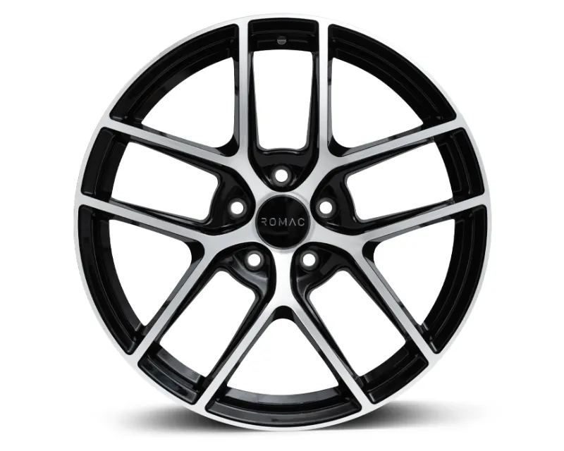 ROMAC Diablo Wheel 17x7.5 5x108 42mm Black | Polish - RMDIA H7577BMF