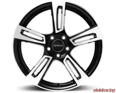 ROMAC Edge Wheel 17x7 4x108 42mm Black | Polish - RMEDG G7530BMF