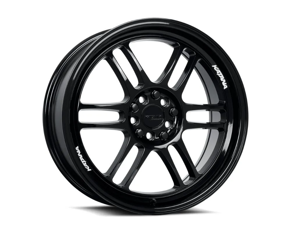 Katana Racing KR02 Wheel 17x7.5 4x108|4x114.3 40mm Glossy Black - KR02-177502GB