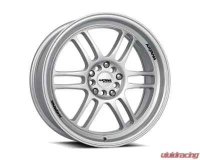 Katana Racing Wheels KR02 Wheel 17x7.5 4x108|4x114.3 40mm Glossy Silver - KR02-177502GS