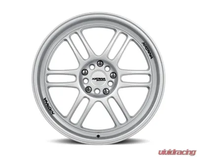 Katana Racing Wheels KR02 Wheel 17x7.5 4x108|4x114.3 40mm Glossy Silver - KR02-177502GS