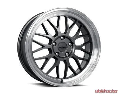 Katana Racing Wheels KR06 Wheel 18x8 5x105 40mm Glossy Gun Metal Machine Lip - KR06-188056GML