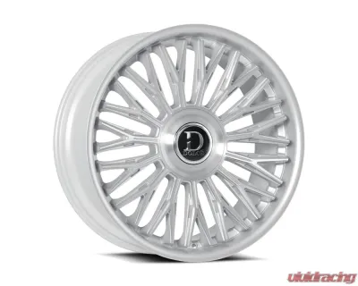 Dolce Wheels Luxury Lusso Wheel 24x10 Blank 25mm Glossy Silver Brush Face Stainless Lip - LUSSO-241000GSBF25