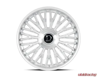 Dolce Wheels Luxury Lusso Wheel 24x10 Blank 25mm Glossy Silver Brush Face Stainless Lip - LUSSO-241000GSBF25