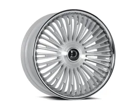 Dolce Wheels Razzo Luxury Wheel 22x9.5 6x135|6x139.7 18mm Glossy Silver Brush Face