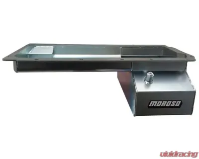 Moroso Wet Sump 6.5qt 6in Steel Oil Pan GM LS Swap w/ Front Sump & Spin-On Oil Filter Adapter - 20138
