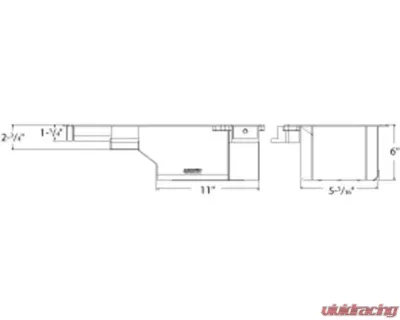Moroso Wet Sump 7qt 6in Steel Oil Pan GM LS Swap w/Rear Sump & Spin-On Oil Filter Adapter - 20139