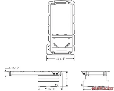 Moroso Wet Sump 7qt 6in Baffled Steel Oil Pan GM LS Swap w/Rear Sump & Two -10An Fittings - 20140