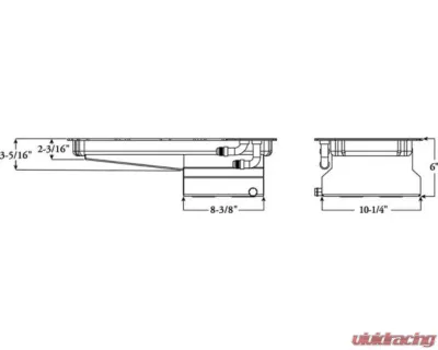 Moroso Wet Sump 7qt 6in Angled Steel Oil Pan GM LS Swap w/Rear Sump & Two -10An Fittings - 20141