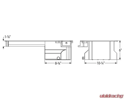 Moroso Wet Sump 6in Steel Oil Pan GM LS Swap/Early F-Body w/Rear Sump & Spin-On Oil Filter Adapter - 20142