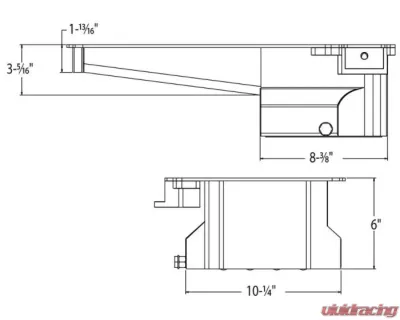 Moroso Wet Sump 7qt 6in Angled Steel Oil Pan GM LS Swap w/Rear Sump & Spin-On Oil Filter Adapter - 20143