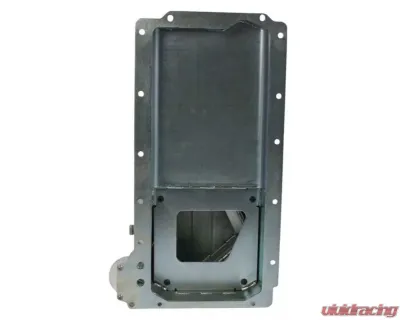 Moroso Wet Sump 7qt 6in Angled Steel Oil Pan GM LS Swap w/Rear Sump & Spin-On Oil Filter Adapter - 20143