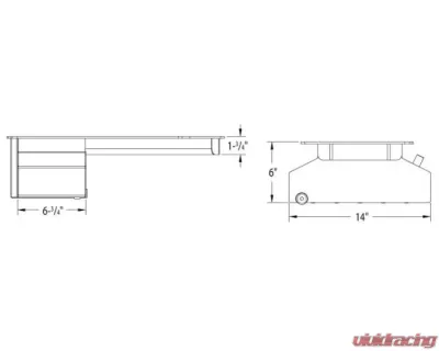 Moroso Wet Sump 6.5qt 6in Steel Oil Pan GM LS Swap w/Front Sump & Remote Oil Filter Adapter - 20146