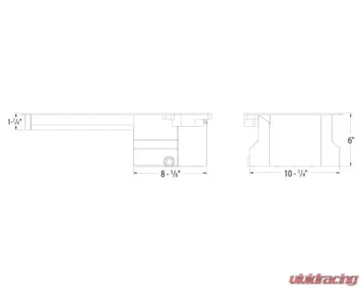 Moroso Wet Sump 6in Steel Oil Pan GM LS Swap/Early F-Body w/Rear Sump & Remote Oil Filter Adapter - 20148