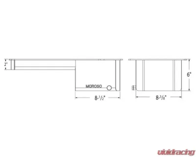 Moroso Wet Sump 7qt 6in Baffled Steel Oil Pan Dart LS Next Swap w/Aluminum Spacers - 20151