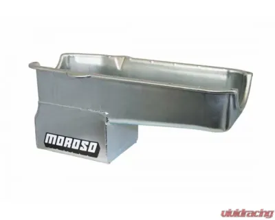 Moroso Wet Sump 7qt 9.5in Steel Oil Pan Pre-80 Chevrolet Small Block w/Driver Side Dipstick - 20160