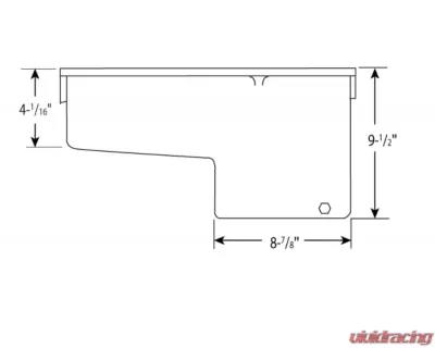 Moroso Wet Sump 7qt 9.5in Steel Oil Pan Chevrolet Small Block w/Passenger Side Dipstick 1980-1985 - 20165