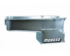 Moroso Wet Sump 7qt 9.5in Steel Oil Pan Chevrolet Small Block w/Passenger Side Dipstick 1980-1985
