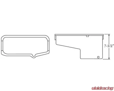 Moroso Wet Sump 5qt 7.5in Steel Oil Pan Pre-80 Chevrolet Small Block w/Driver Side Dipstick - 20170