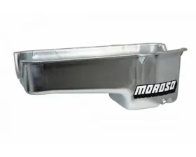 Moroso Wet Sump 5qt 7.5in Steel Oil Pan Pre-80 Chevrolet Small Block w/Driver Side Dipstick