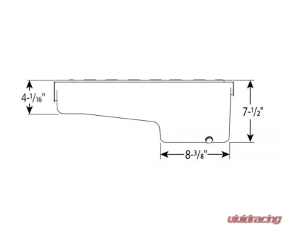 Moroso Wet Sump 5qt 7.5in Steel Oil Pan Chevrolet SBC w/Passenger Side Dipstick 1980-1985 - 20171