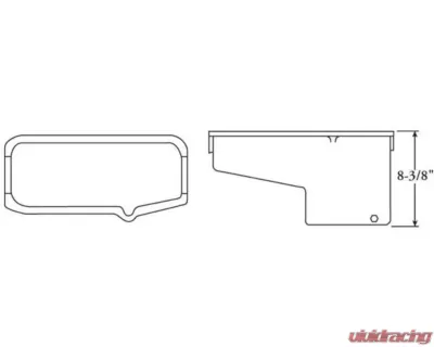 Moroso Wet Sump 5qt 7.5in Steel Oil Pan Chevrolet SBC w/Passenger Side Dipstick 1986+ - 20172