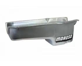 Moroso Wet Sump 5qt 7.5in Steel Oil Pan Chevrolet SBC w/Passenger Side Dipstick 1986+
