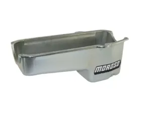 Moroso Wet Sump 6qt 8.25in Steel Oil Pan Pre-80 Chevrolet Small Block w/Driver Side Dipstick
