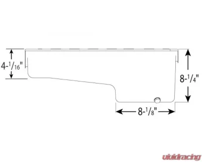 Moroso Wet Sump 6qt 8.25in Steel Oil Pan Pre-80 Chevrolet Small Block w/Driver Side Dipstick - 20180