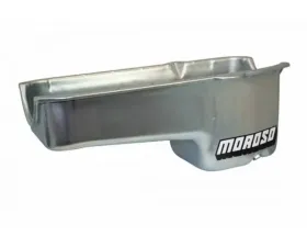 Moroso Wet Sump 6qt 8.25in Steel Oil Pan Chevrolet Small Block w/Passenger Side Dipstick 1980-1985
