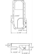 Moroso Wet Sump 5.5qt 7.5in Steel Oil Pan Chevrolet Small Block w/Passenger Side Dipstick 1986+                                     - 20185 - Image 2