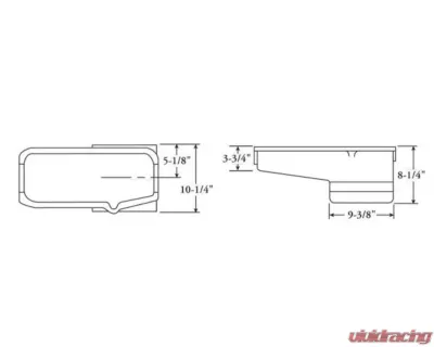 Moroso Wet Sump 7qt 8.25in Steel Oil Pan Chevrolet SBC w/Passenger Side Dipstick 1980-1985 - 20200