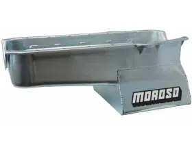 Moroso Wet Sump 7qt 8.25in Steel Oil Pan Pre-80 Chevrolet SBC w/Driver Side Dipstick