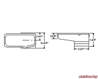 Moroso Wet Sump 7qt 8.25in Steel Oil Pan Chevrolet SBC w/Passenger Side Dipstick 1980-1985 - 20201
