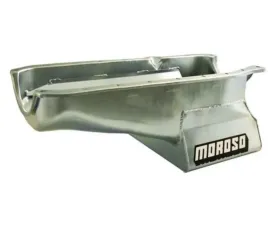 Moroso Wet Sump 7qt 8.25in Steel Oil Pan Chevrolet SBC w/Passenger Side Dipstick 1980-1985