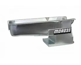 Moroso Wet Sump 6qt 9in Steel Oil Pan Chevrolet SBC w/1 Piece Rear Main Seal 1986+