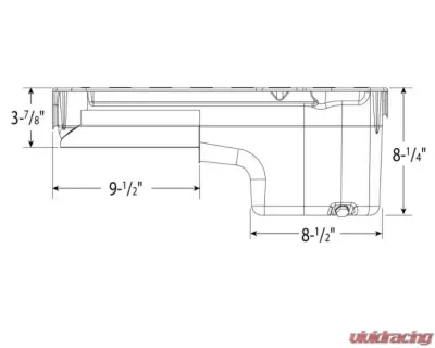 Moroso Wet Sump 6qt 8.25in Steel Oil Pan Pre-85 Chevrolet SBC w/Driver Side Dipstick - 20230
