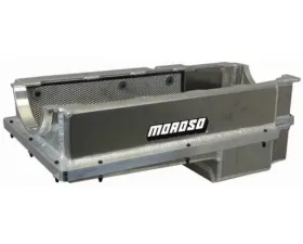 Moroso Wet Sump 6-7qt 8in Aluminum Oil Pan Chevrolet BBC Mark IV w/Double Power Kick Outs