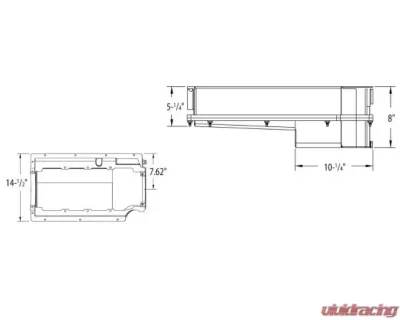 Moroso Wet Sump 6-7qt 8in Aluminum Oil Pan Chevrolet BBC Mark IV w/Double Power Kick Outs - 20376