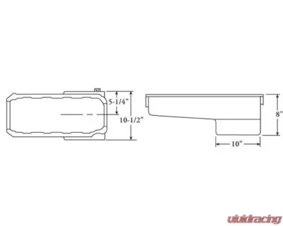 Moroso Chevrolet Big Block Mark IV Kicked Out Wet Sump 6qt 8in Steel Oil Pan - 20403